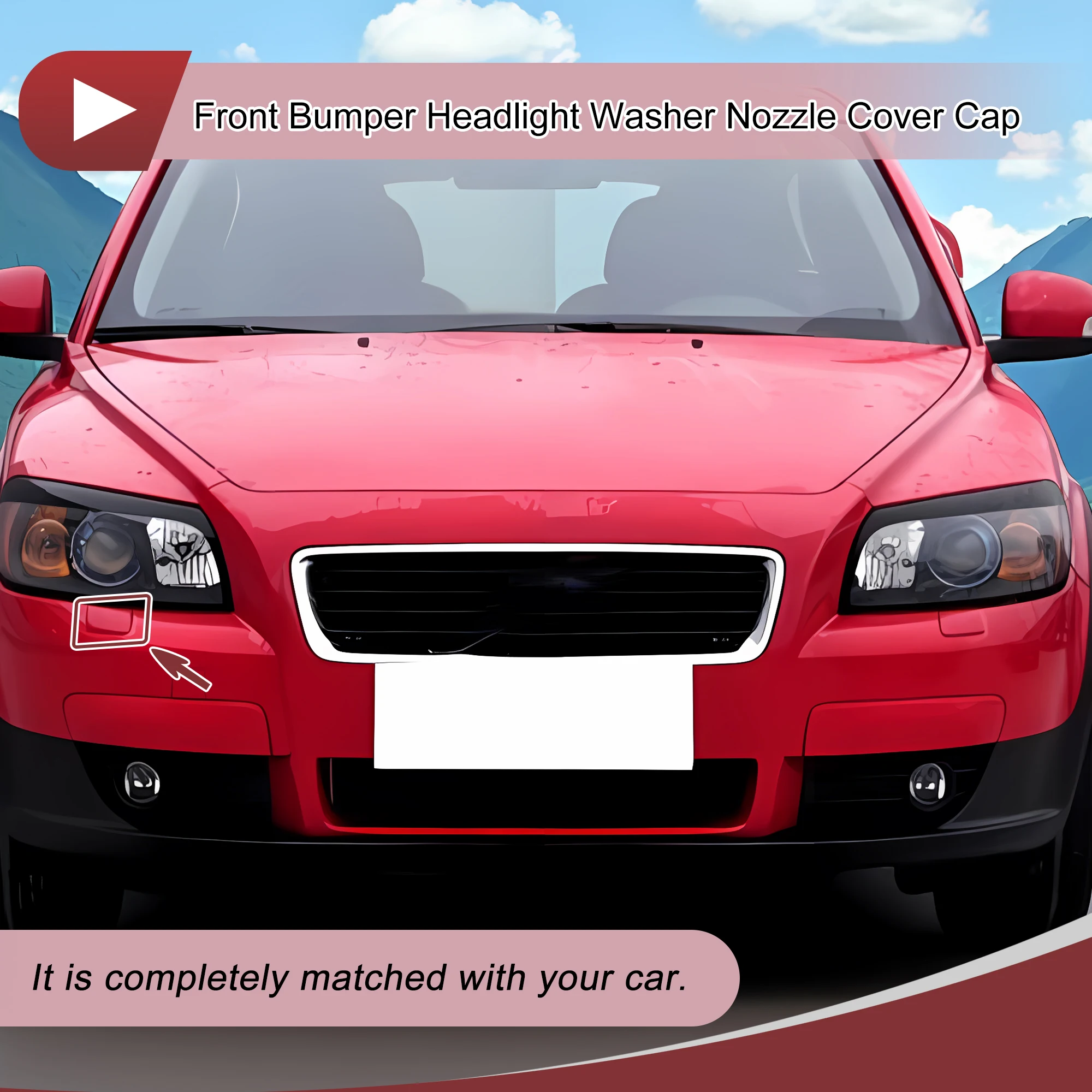 UXCELL غطاء فوهة المصد الأمامي الأيمن رقم 30655934 لفولفو C30 08-10 1 قطعة #2