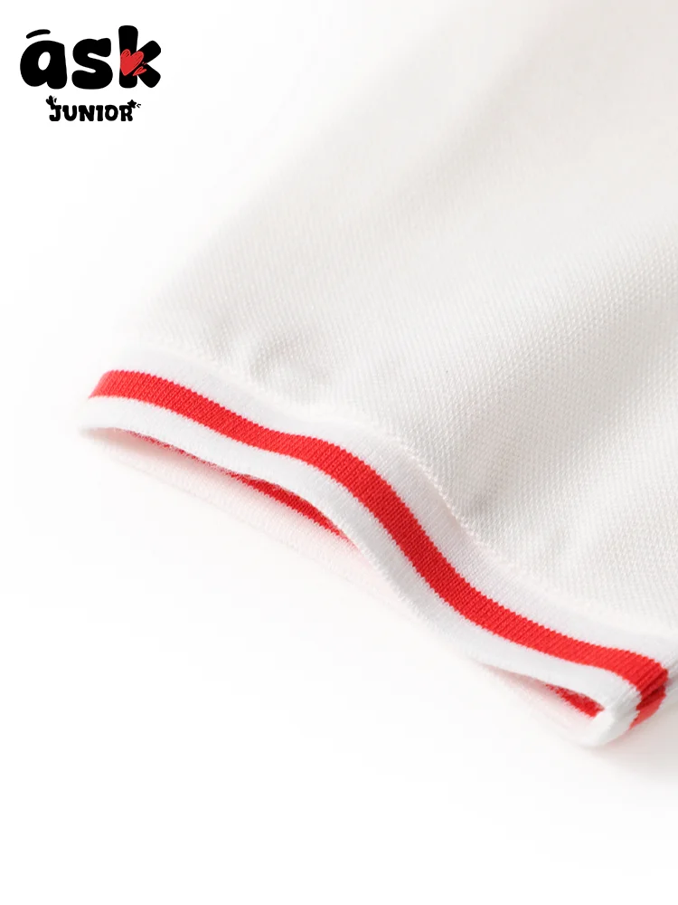 قميص بولو Tween Girls Youthful School Season Preppy Style Sweet كاجوال بنمط مطبوع وطية صدر السترة #6