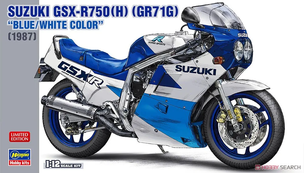 

Hasegawa 21746 Static Assembled Model 1/12 Scale For Suzuki GSX-R750 H GR71G 1987 Blue White motorcycle Model Kit