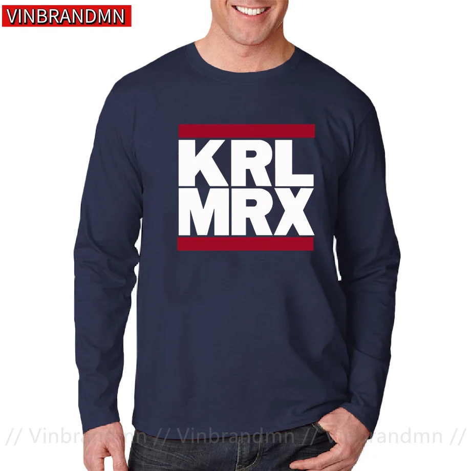 Long Sleeve Vintage Hip Hop KRL MRX T-shirt Karl Kommunismus Sozialismus Street Wear Marx Revolution Castro Lenin Engels T shirt