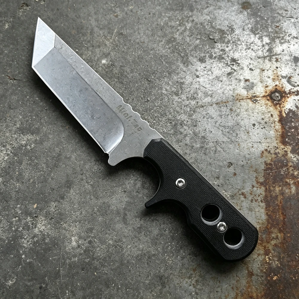 Tanto Blade Outdoor Camping Fixed Knife Jungle Exploration Hiking Picnic Compact Knives Mountain Adventure Climbing EDC Cutter
