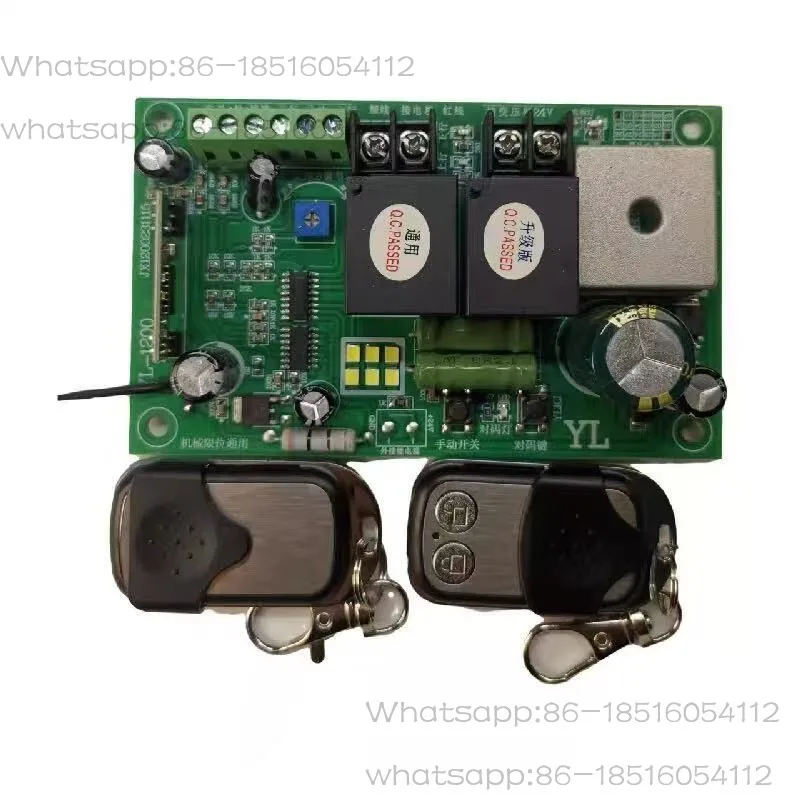 24V General Mechanical Limit Garage Door Motherboard 315M433M Flap Door Controller Receiving Board with Dual Remote Control
