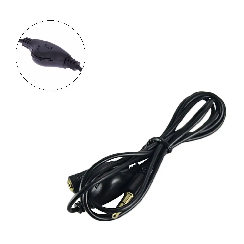 Electronics Earphone Accessories Headphone Extension Cord Cable Stereo Audio Adaptor Earphone In Line Volume Control Cable