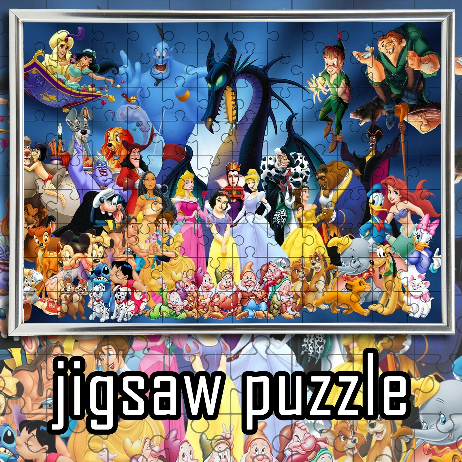 

Семейные головоломки Disney, 108/200/300/500/1000 элементов, с мультяшными изображениями, для снятия стресса, развлечений, творчества, игрушки, декор для дома