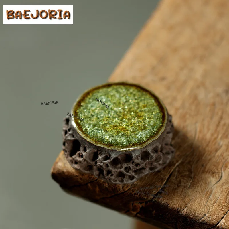 BAEJORIA Taihu Lake Stone Crystal Teapot Cover Holder Aesthetic Cover Frame Lid Bracket Zisha Pot Lid Shelf Tea Items Collection