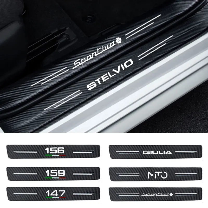 

Car Door side anti-stepping protection decoration sticker For Alfa Romeo Giulia Giulietta 159 156 MITO Stelvio 147 Sportiva