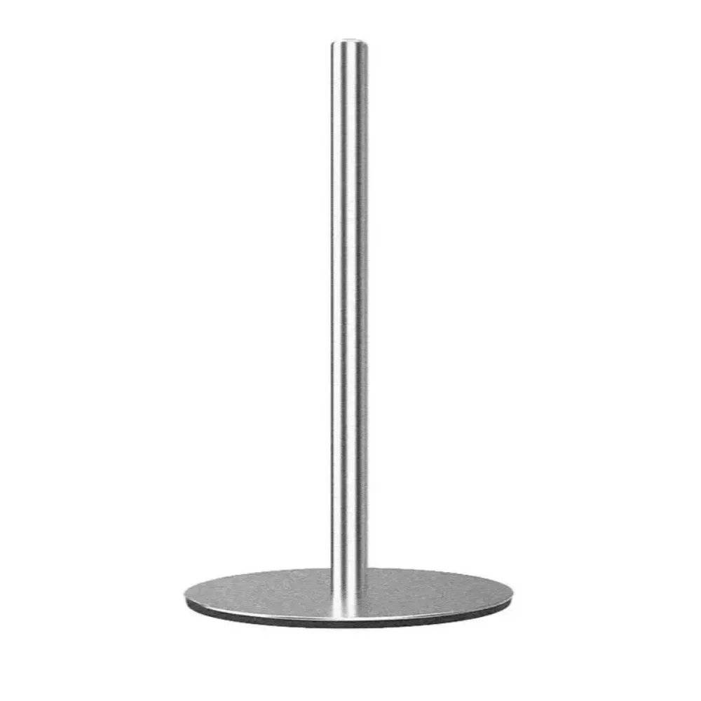 Rust-Proof Freestanding Toilet Paper Holder Single Pole Non-slip Stainless Steel Paper Roll Stand Stable Base