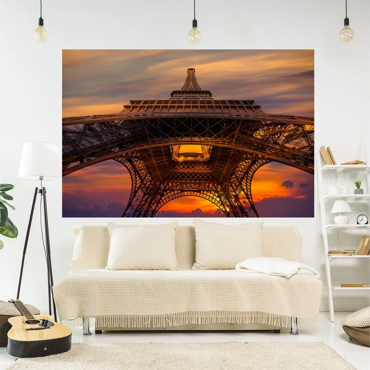 

QdDeco Paris Eiffel Tower Sofa Blanket Yoga Mat French Architecture Tapestry Aesthetic Bedroom Or Living Room Decorations