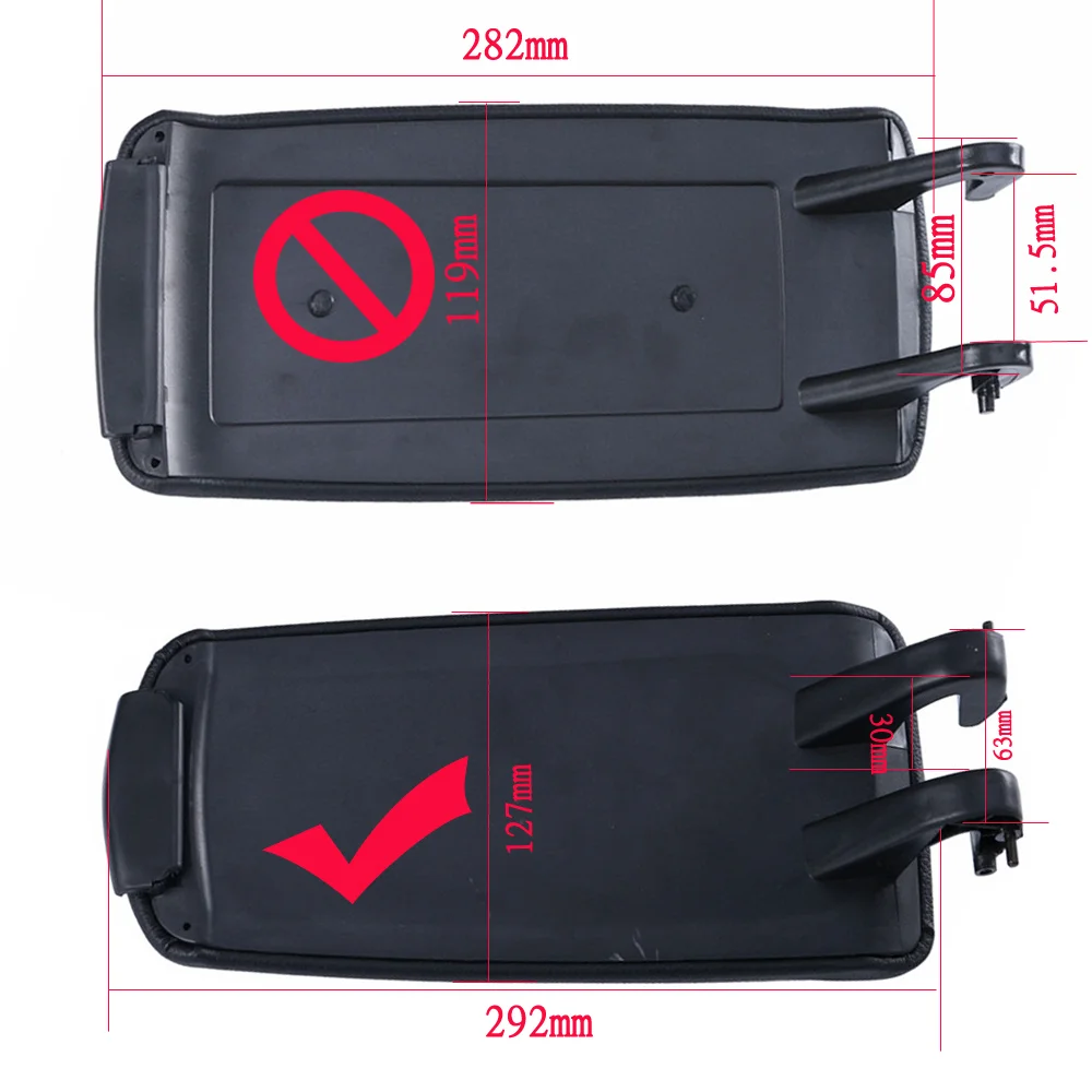 Leather Car Armrest Latch Cover for Audi A4 B6 B7 2002-2007 Center Console Storage Box Lid Protector Cover Auto Accessories