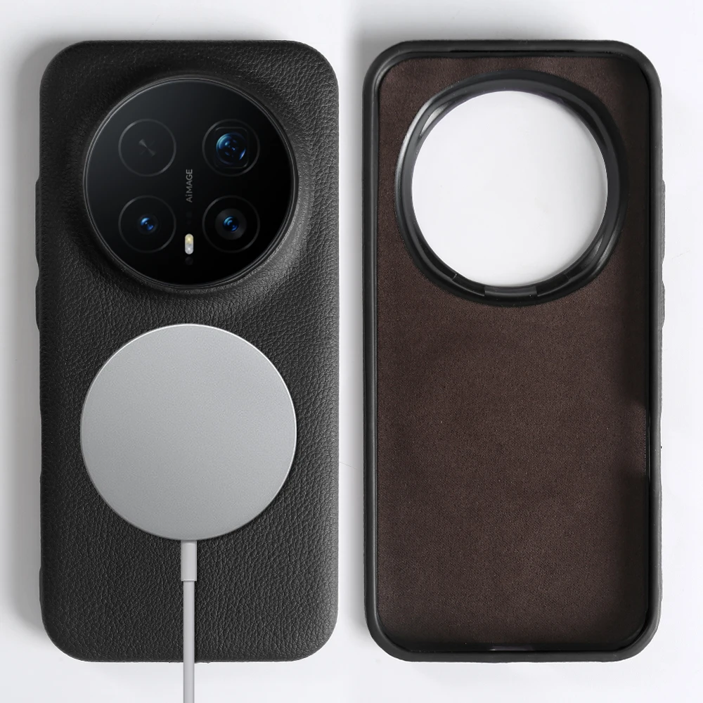 Кожаный чехол Magsafe для Honor Magic8 RSR, Magic 8 Pro, Air, Magic7 Lite, Magic6, Magic5, Magic 7, 6, 5 Pro, задняя крышка для телефона