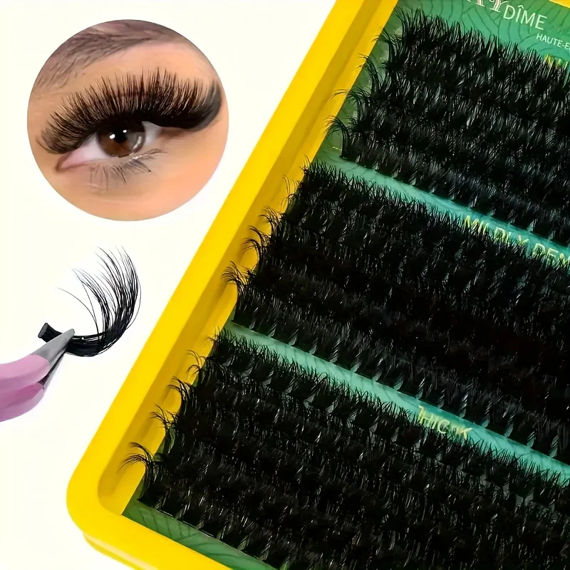 Cloison Lash Clusters 30D + 40D + 50D - 300 Pieces of Eyelash Clusters 10 - 18mm D Curly Clusters - Thick Eyelash Clusters