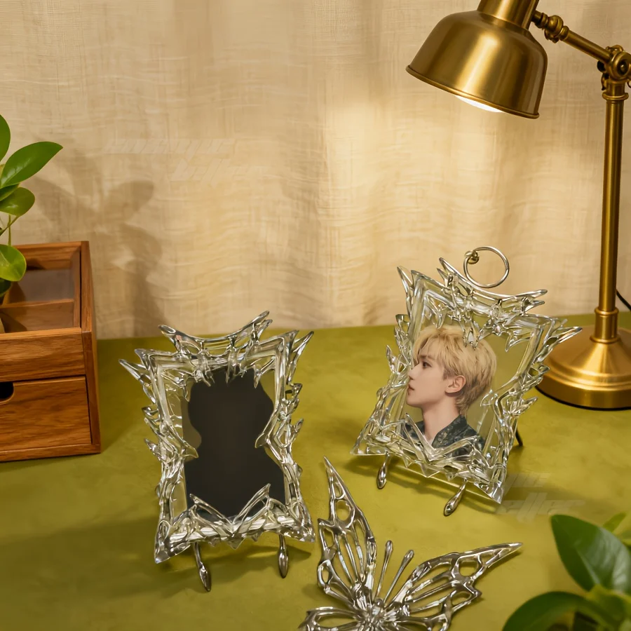 Butterfly Clear Photo Holder, Beautiful Photo Album, Idol Photo Holder, Cover, Display Photo Collection Protector, Butterfly Car
