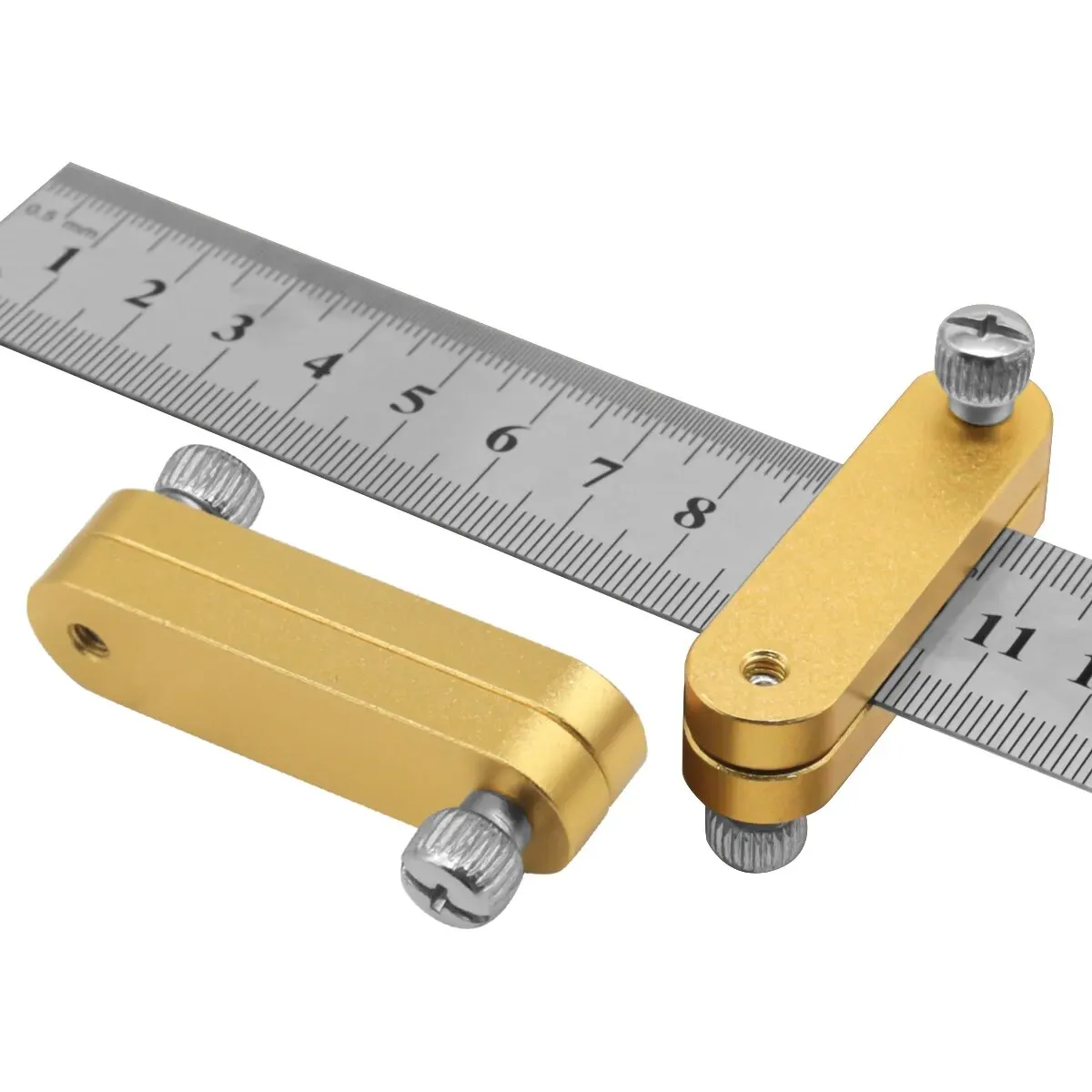 Steel Ruler Positioning Block Stop Carpentry Scriber Line Marking Gauge For Ruler Woodworking Scriber Measuring Tool