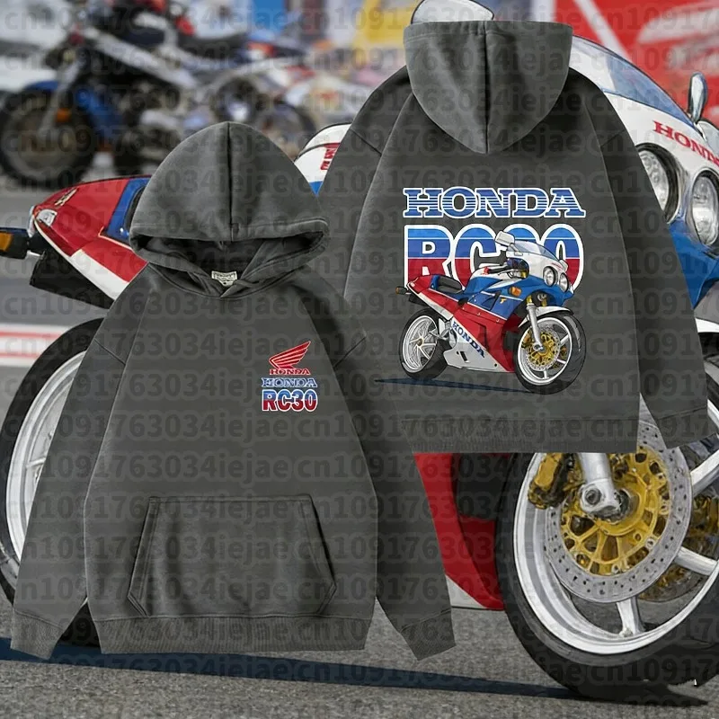 

2025-26 Autumn/winter Honda 1990 Motorcycle RC30 Locomotive Honda Club Outdoor Riding Peripheral Hooded Men's and Women's