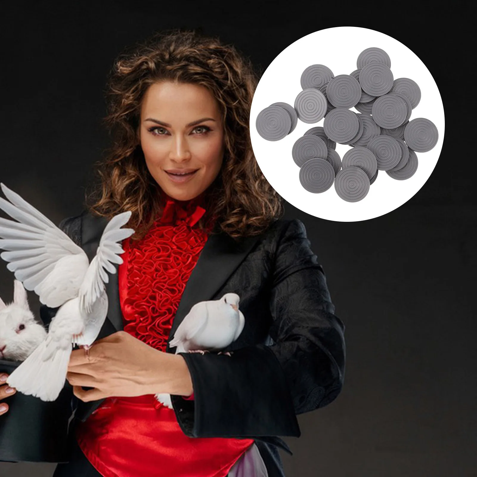 

30Pcs Plastic Fake Coin Props for Shows Professional Tricks Accessories Coins Plastic Magician Accessories