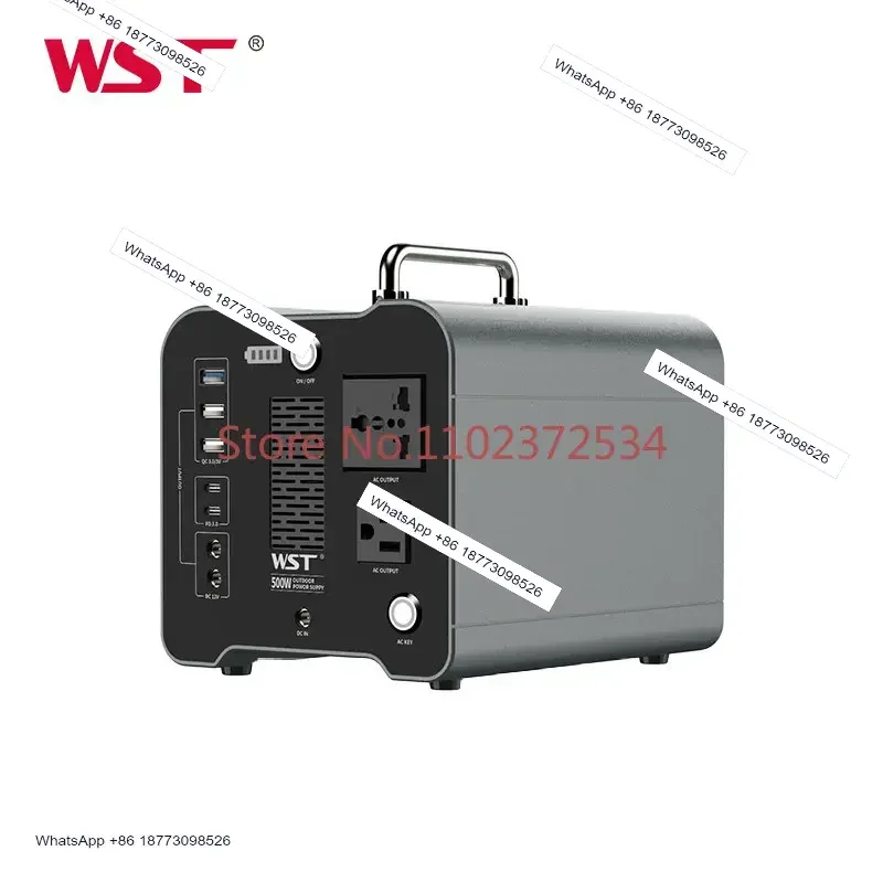 

power bank inverter solar station 500w camping usb ac 110v 220V power bank for home appliances with led display