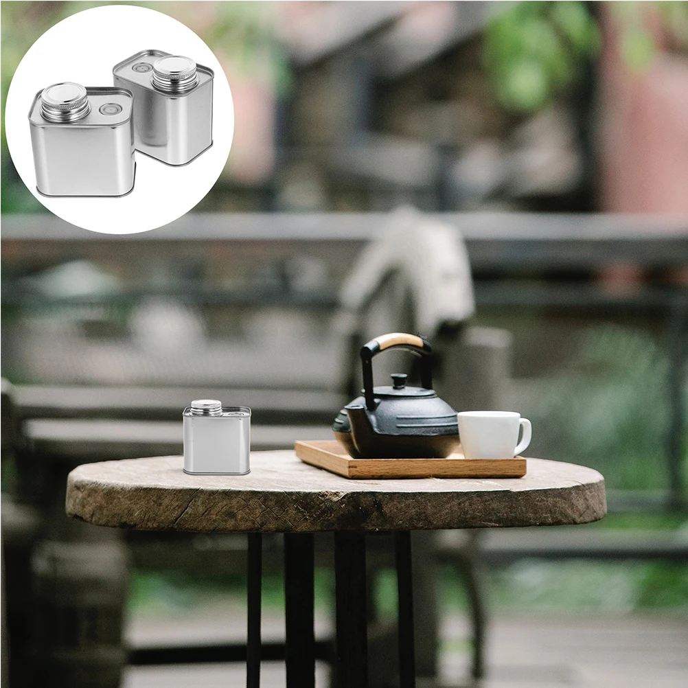 

2pcs Coffee Bean Storage Canister Premium Tinplate Sealed Jar Container Dry Food Holder Screw Lid Moisture Proof