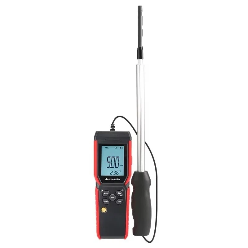 Professional Airflow Temperature Air Volume Split Probe Measurement Hot Wire Anemometer Sensor Wind Speed Meter
