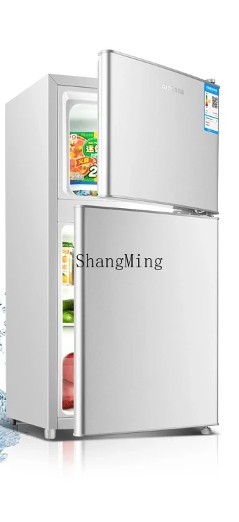 ثلاجة منزلية صغيرة بباب مزدوج من ZYY، فريزر صغير مبرد ومجمد موفر للطاقة ببابين