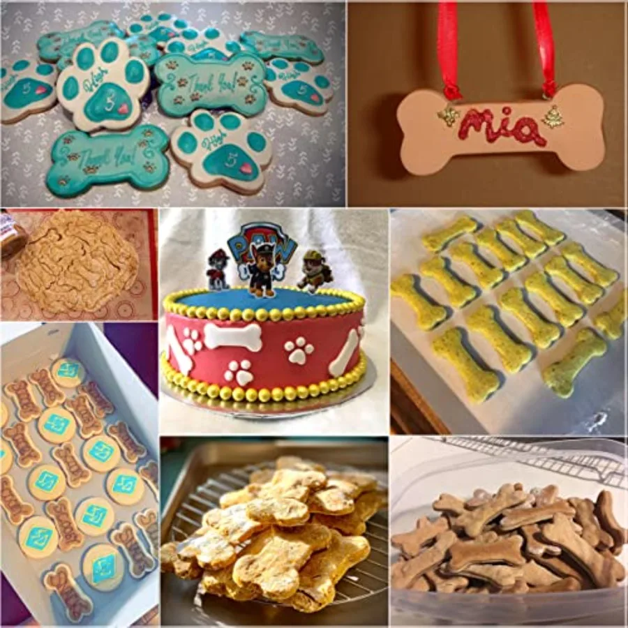 Dog Bone Ce Cutters Bone Shape Ce Cutters 4 Pcs/Set Dog Treats Ce Cutter Hade Dog Biscuit Treats Cutters Plastic Dferent Sizes