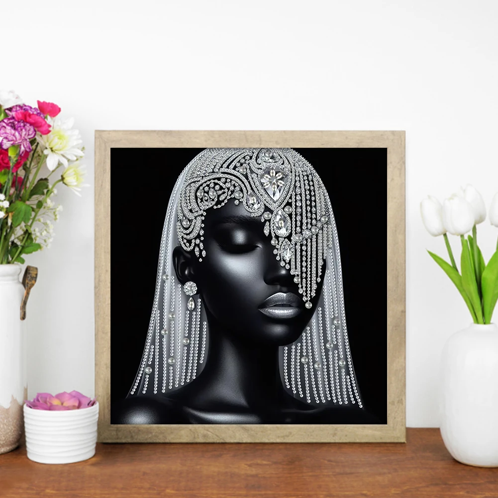 

5D DIY Partial Special Shaped Drill Diamond Painting Kit Lady Decoration