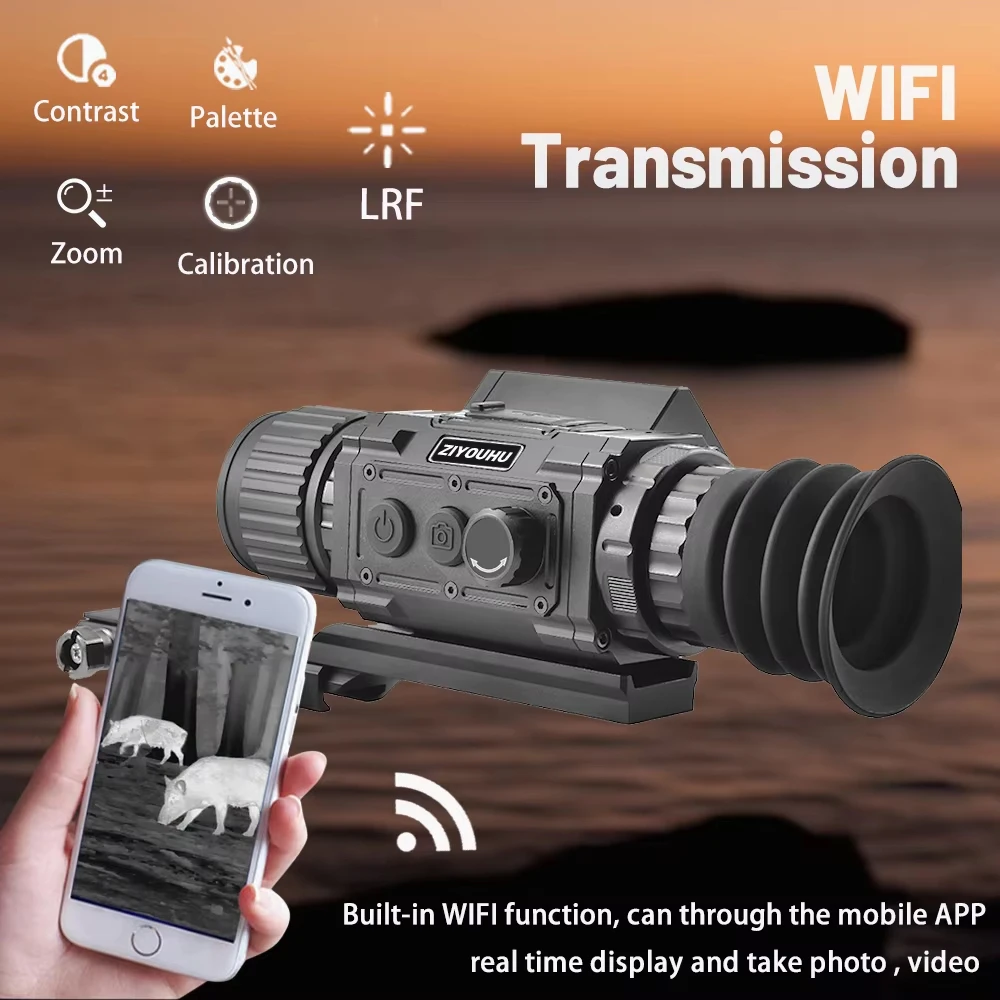 TK256L التصوير الحراري أحادي نطاق 256x192 واي فاي فيديو المدمج في الليزر Rangefinder BC حساب الصيد الحراري أحادي العين #4