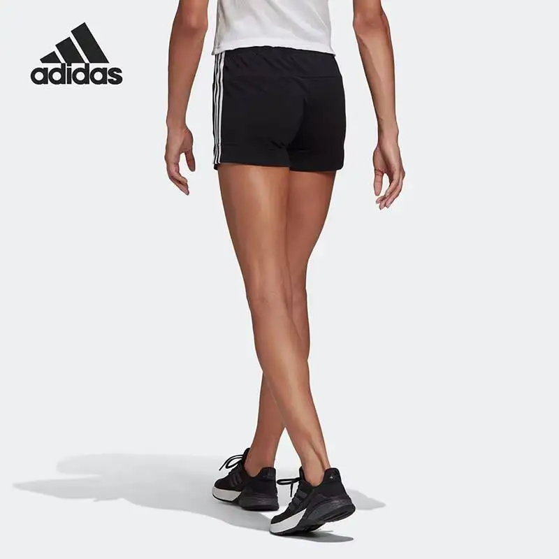 Hot 2026 Sport Adidas Women Knit Shorts Slim Fit Drawstring Elastic Waist Split Hem Casual Shorts GM5523