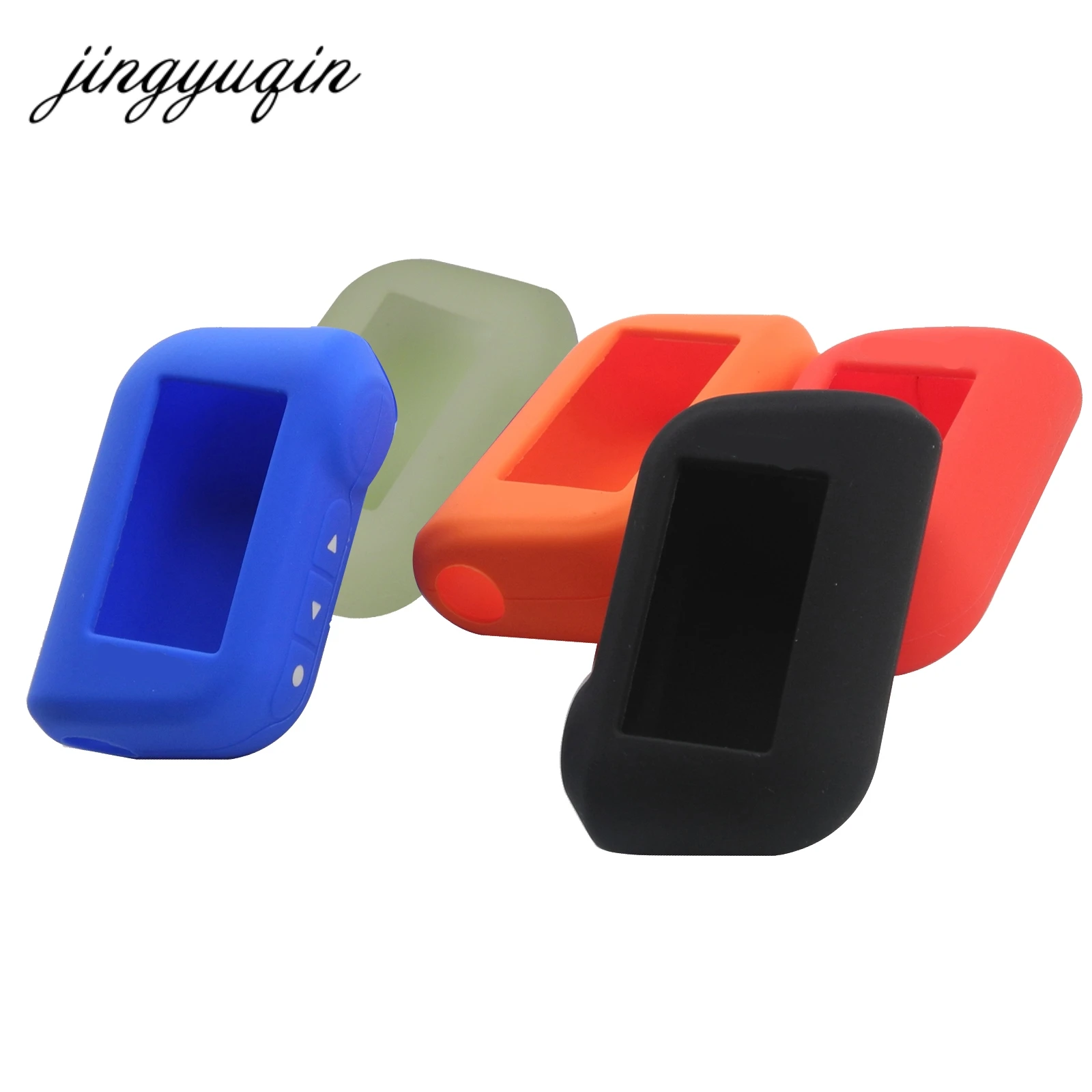 jingyuqin A93 A96 A63 Keychain Silicone Cover Key Case for Starline A93 Two Way Car Alarm Remote Controller LCD Transmitter