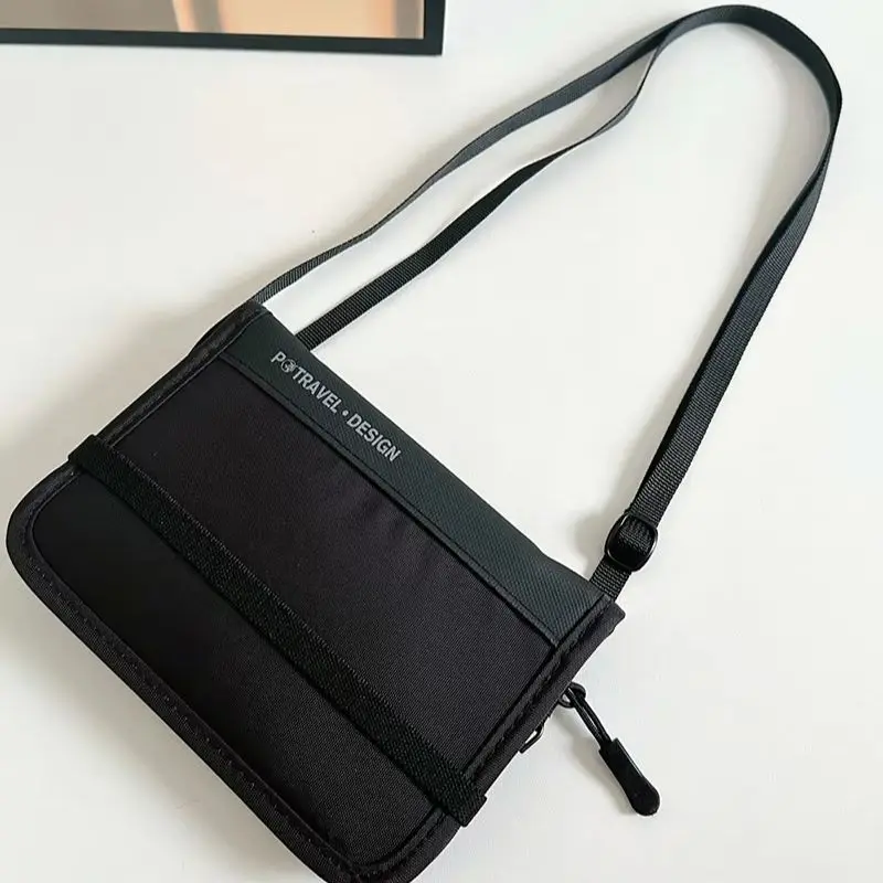 RFID Blocking Anti-Theft Passport Holder Wallet, Waterproof Crossbody Travel Document Organizer, Lightweight Mini Card Pouch