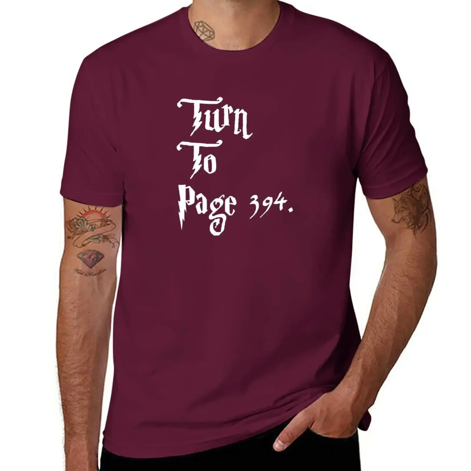 summer clothes oversizeds funnys new edition black t-shirts for men Funny Gift Snape's Book Turn to Page 394 T-Shirt heavyweight