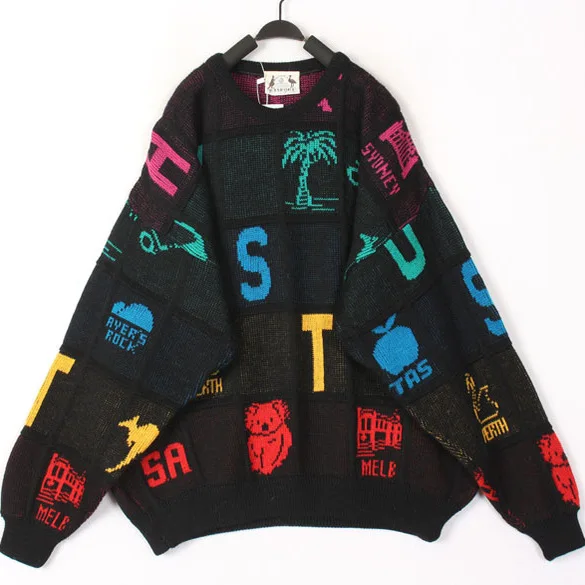 

Винтажный свитер для девочек с 3D-вышивкой в стиле хиппи, мягкий, с мультяшным рисунком, для повседневной носки, с длинными рукавами, круглым вырезом, средней длины, шерстяной.