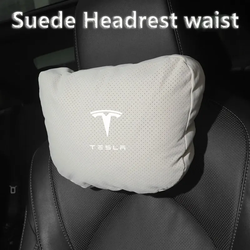 For Tesla Model 3 Y S Model X Car Headrest Neck Support Seat Soft Neck Pillow Automobile Tesla Car Pillow Neck Rest Cushion view 3