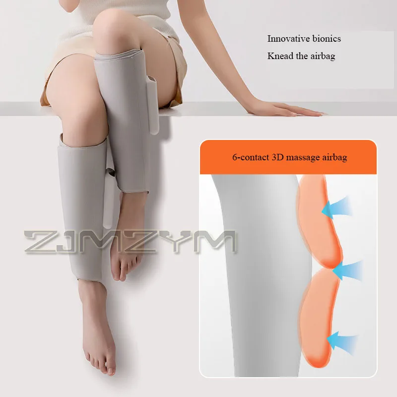 Masseur électrique de jambe de mollet à 4 modes 360 °   Masseur de compression chaude à pression d'air, masseur de jambes façonnant les vibrations pour la relaxation musculaire