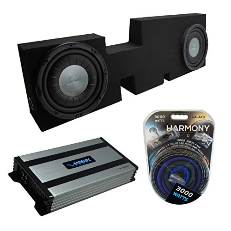 

Flatline Series subwoofer for 2017-2025 Ford F-250 Super Crew Cab: 12 800W 4 Ohm, HA-A800.1 Class D 1600W amp, FTB2X12-250-350-