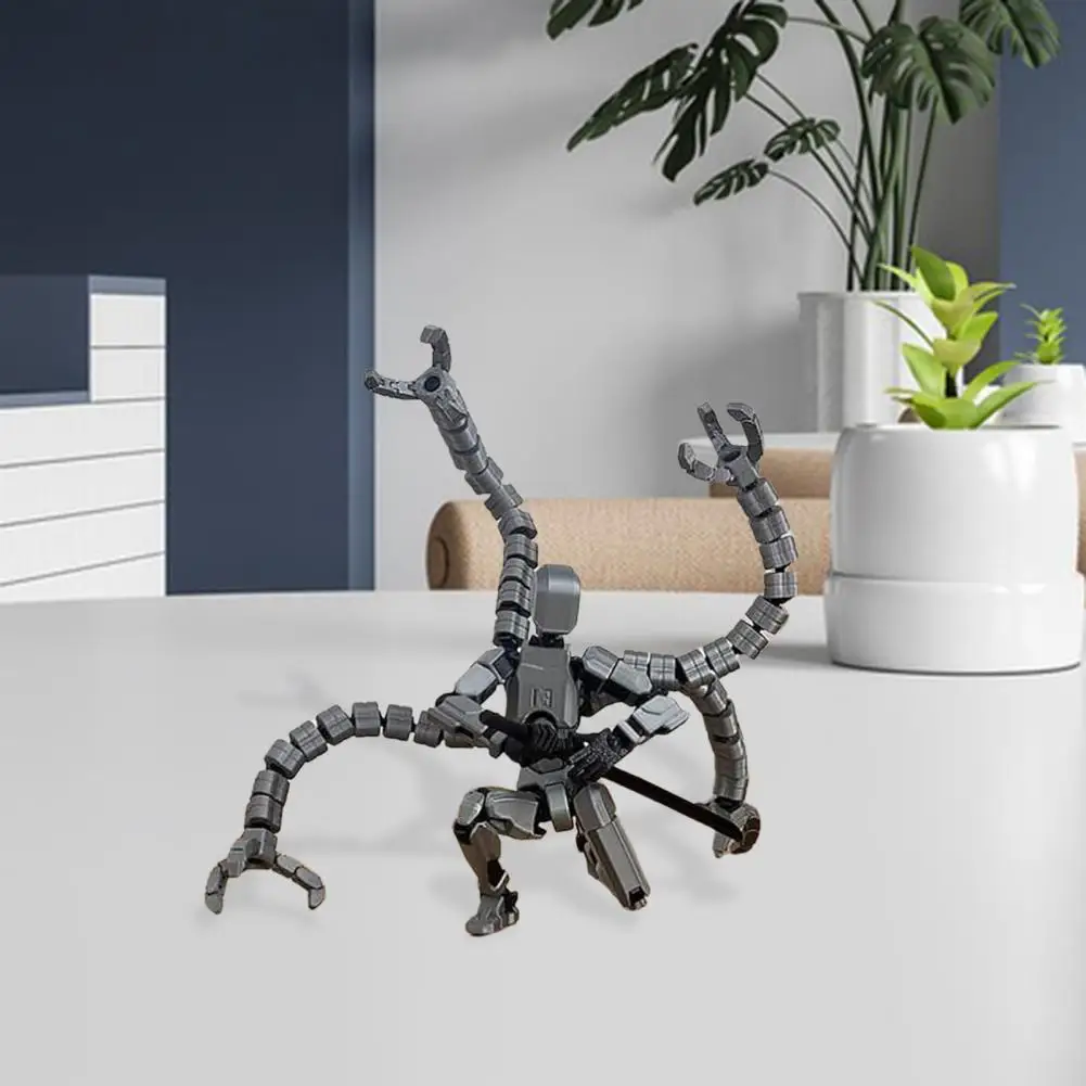 3D Printed Action Octopus Figures Multi-Jointed Shinigami Action Figures Caped Shinigami Movable Pendulum Dummy Dolls
