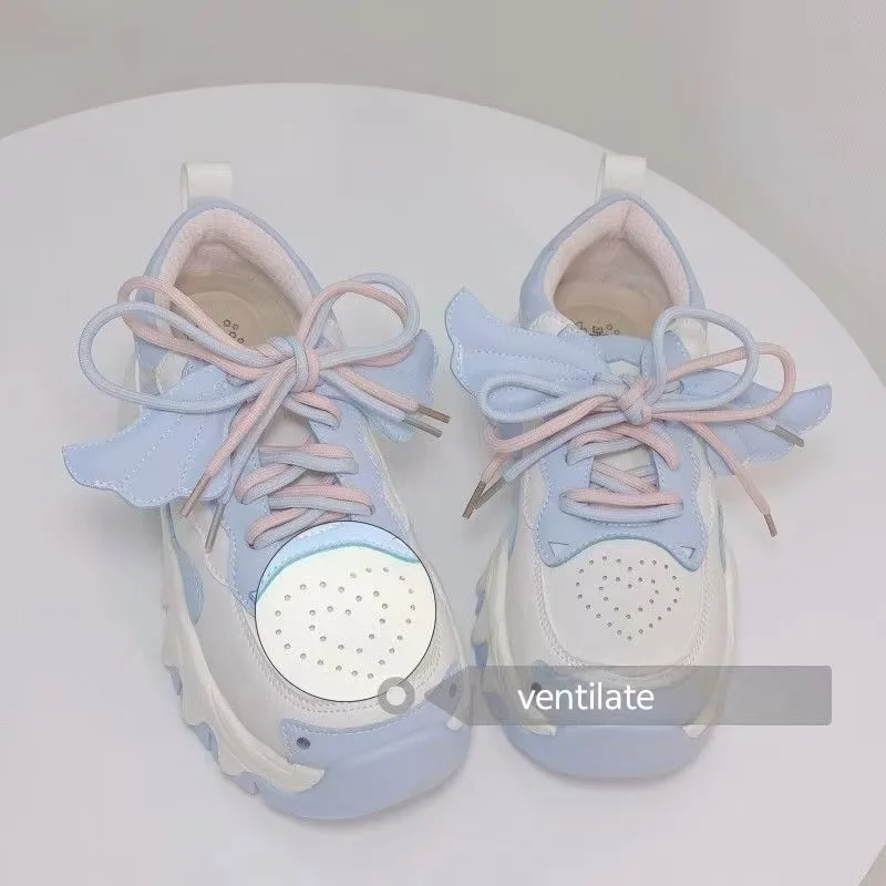 

Punk Style Fashion Sneakers for Autumn and Winter, New Devil Bat Wing Gothic Women's Shoes, Thick Soled Dad Shoes, Sneakers