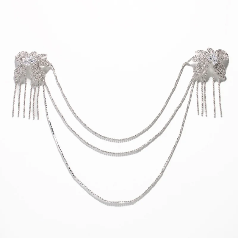 

European and American New Floral Tassel Nipple Multi-layer Body Accessories Womenbody chain