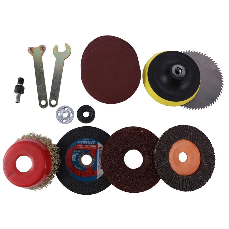 

Big Deal 16Pcs Disc Polishing Wheel Wood Saw Blade Wire Wheel Abrasive Paper Electric Drill Angle Grinder Connecting Rod Cut