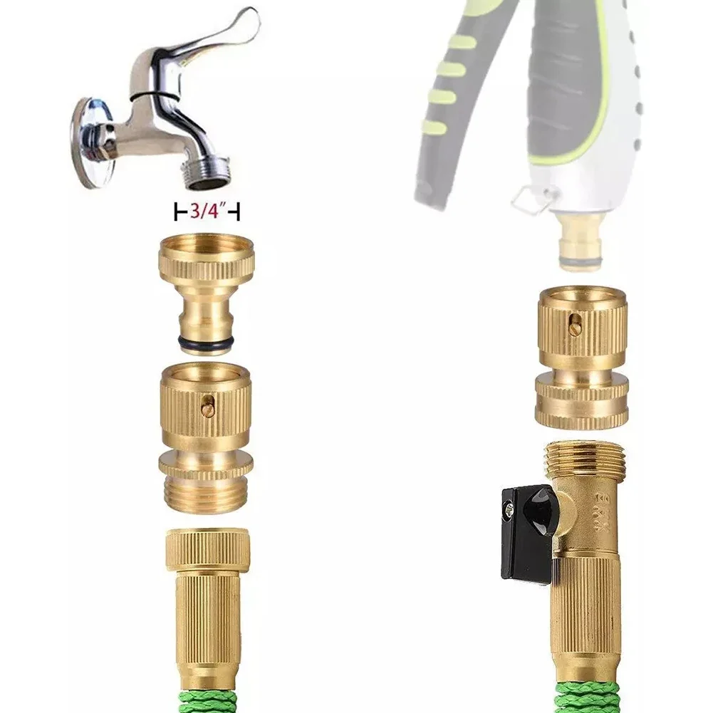 เครื่องฉีดน้ําแรงดันสูง Heavy-Duty ท่อทองเหลือง Quick Connector สวนท่อ Quick Connectors สวนรดน้ําปืน-อะแดปเตอร์
