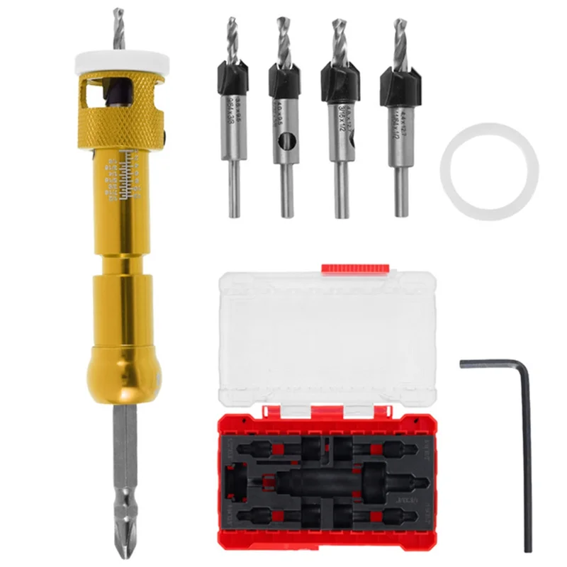 

AUAU-Woodworking Counterbore Drill Step Drill Wood Self-Tapping Screw Punch Holes Drill Bit Installation Tool