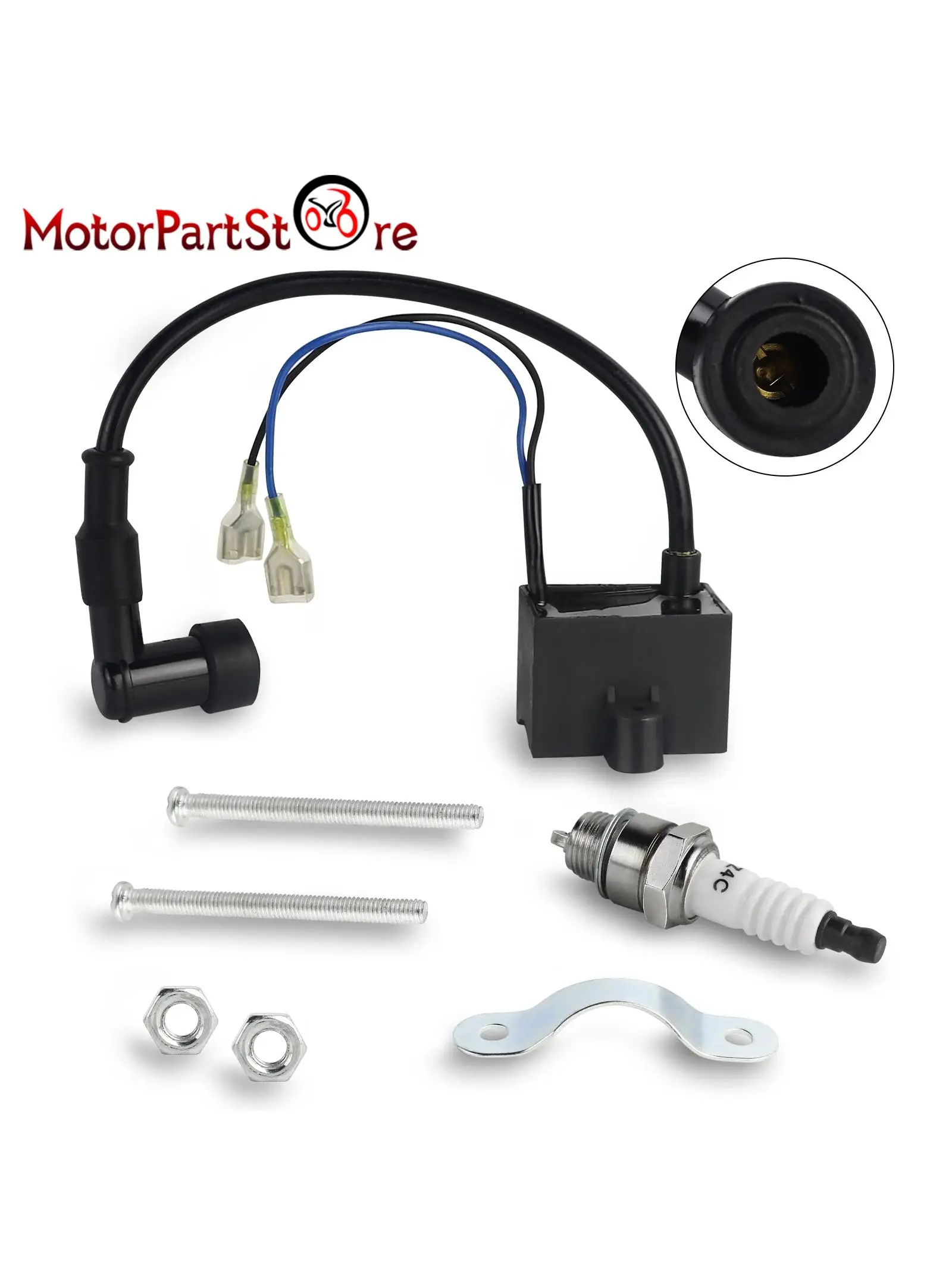 AliExpress FLYPIG CDI Ignition Coil Z4C Spark Plug for 49cc 50cc 60cc 66cc 70cc 80cc 2-stroke Engine Motorized Bicycle Bike ATV Quad Moped Scooter