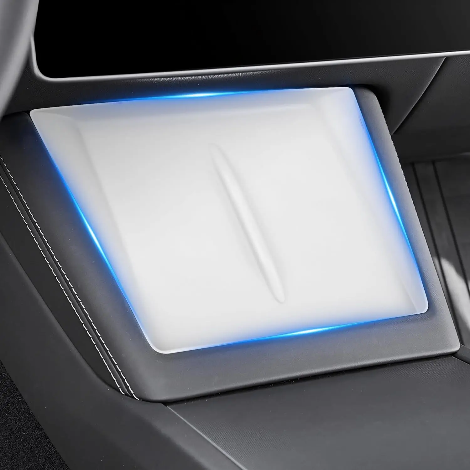 Center Console Silicone Mat for Tesla Model Y for Tesla Model 3 Wireless Charger Mat Refresh Non-Slip Design Accessories 2026