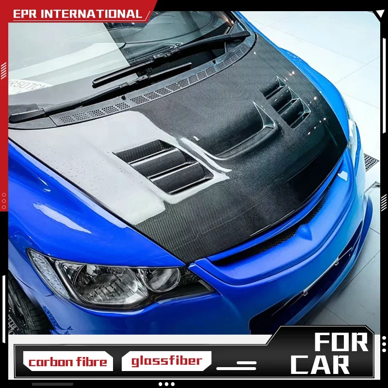 

EPR NEW STRYE For 06-11 Civic JDM FD2 ING Style Hood carbon fibre accessories Enhance exterior appearance