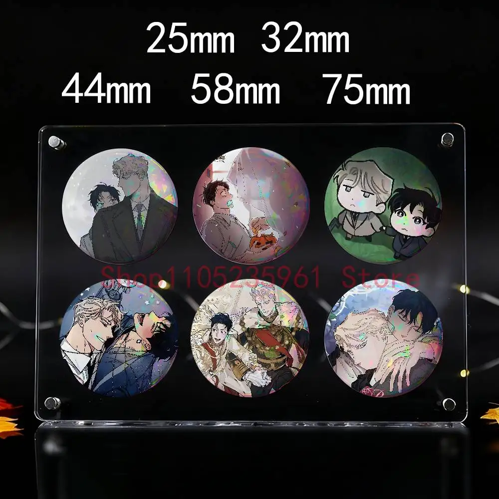 Caesar Leewon R-Roses C-Champagne Custom Badges 75mm 44mm 25mm Brooch Backpack Hat Pins Accessories Toys Valentine gift