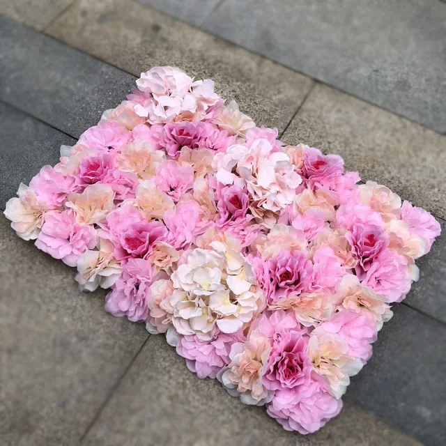 1pc 40x60cm Silk Rose Flower Wall Wedding Decoration Backdrop Champagne Artificial Flower Flower Wall Romantic Wedding Decorpc