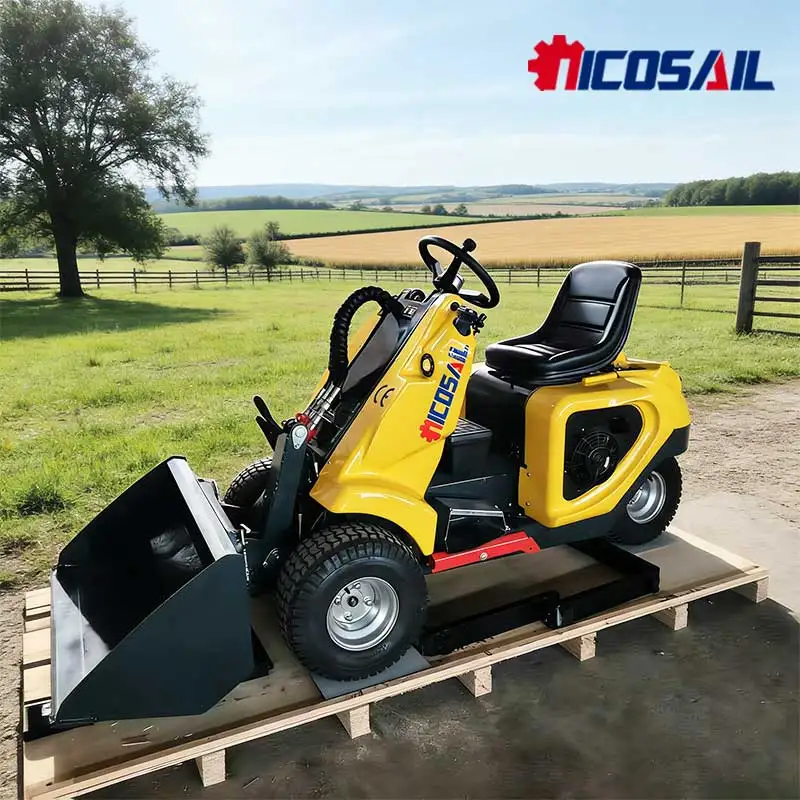 

High Efficiency Mini Skid Steer Loader CE Certified Euro 5 Small Wheel Loader For Agricultural Use