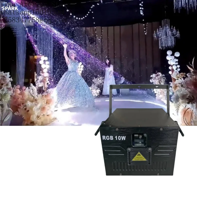 SP 30W Full Color Lase=r Stage & DJ Disco Light with DMX512 Control 60 Scanning Angle for Weddings