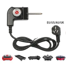 5 Gear Electric Baking Pan Thermostat Control Cord Power Cable Temperature Control Switch/Coupler Plug EU/US/AU/UK