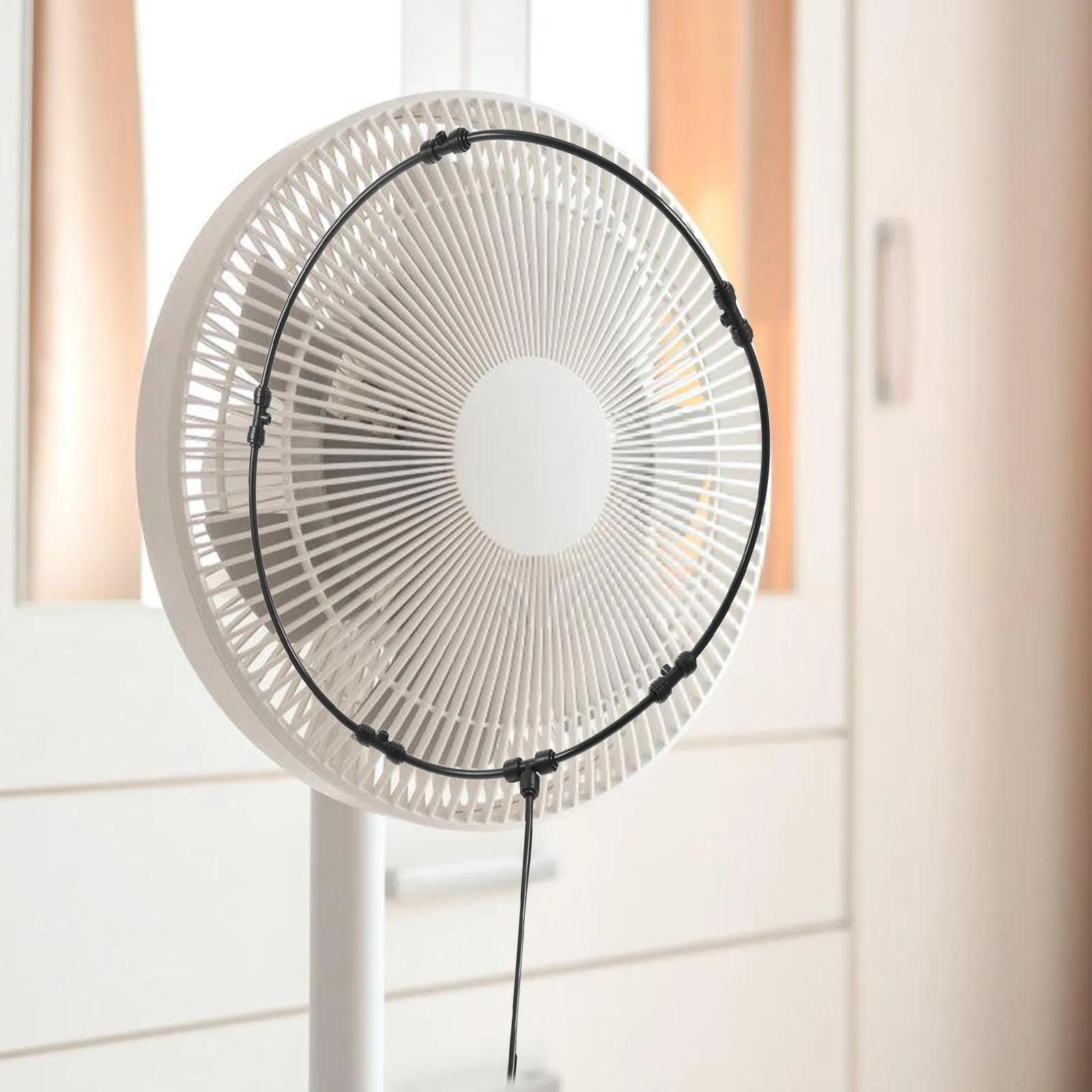 

Комплект для наружного охлаждения: усовершенствованный вентилятор-распылитель для патио, стойка для распыления, адаптер для садового крана, система охлаждения, уличный вентилятор