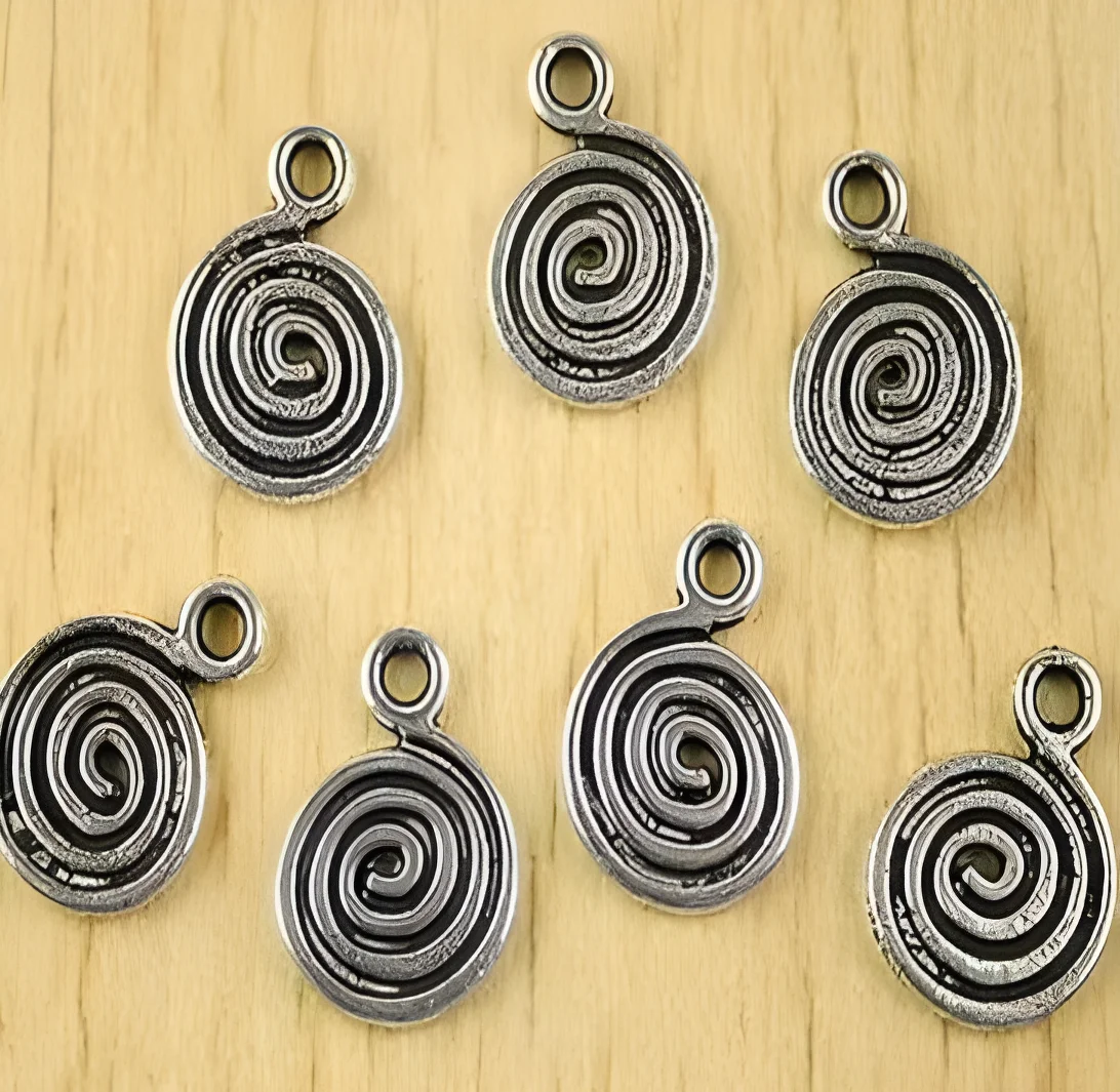 30pcs 17.9x13.4 มม.เงินทิเบต Snail Design Charms สําหรับเครื่องประดับ HWH2670